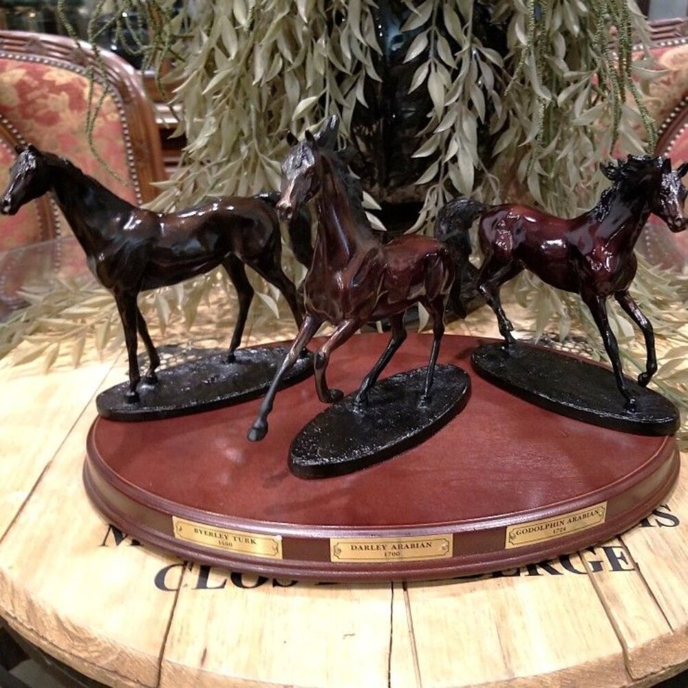 Franklin Mint GIL PARKER Bronze Horses The Origins Of Champions Set
